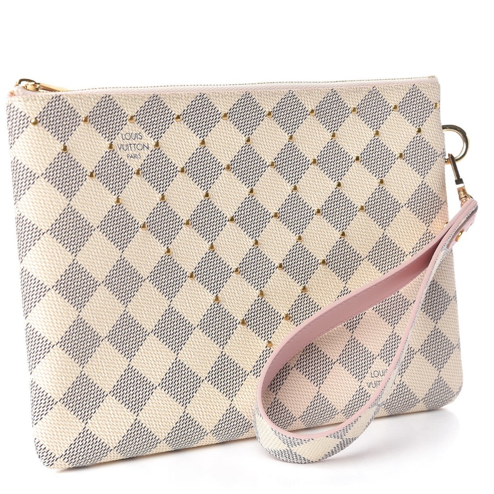 Louis Vuitton Studded Damien Azur City Pouch-Ballerina Interior-Rare Piece